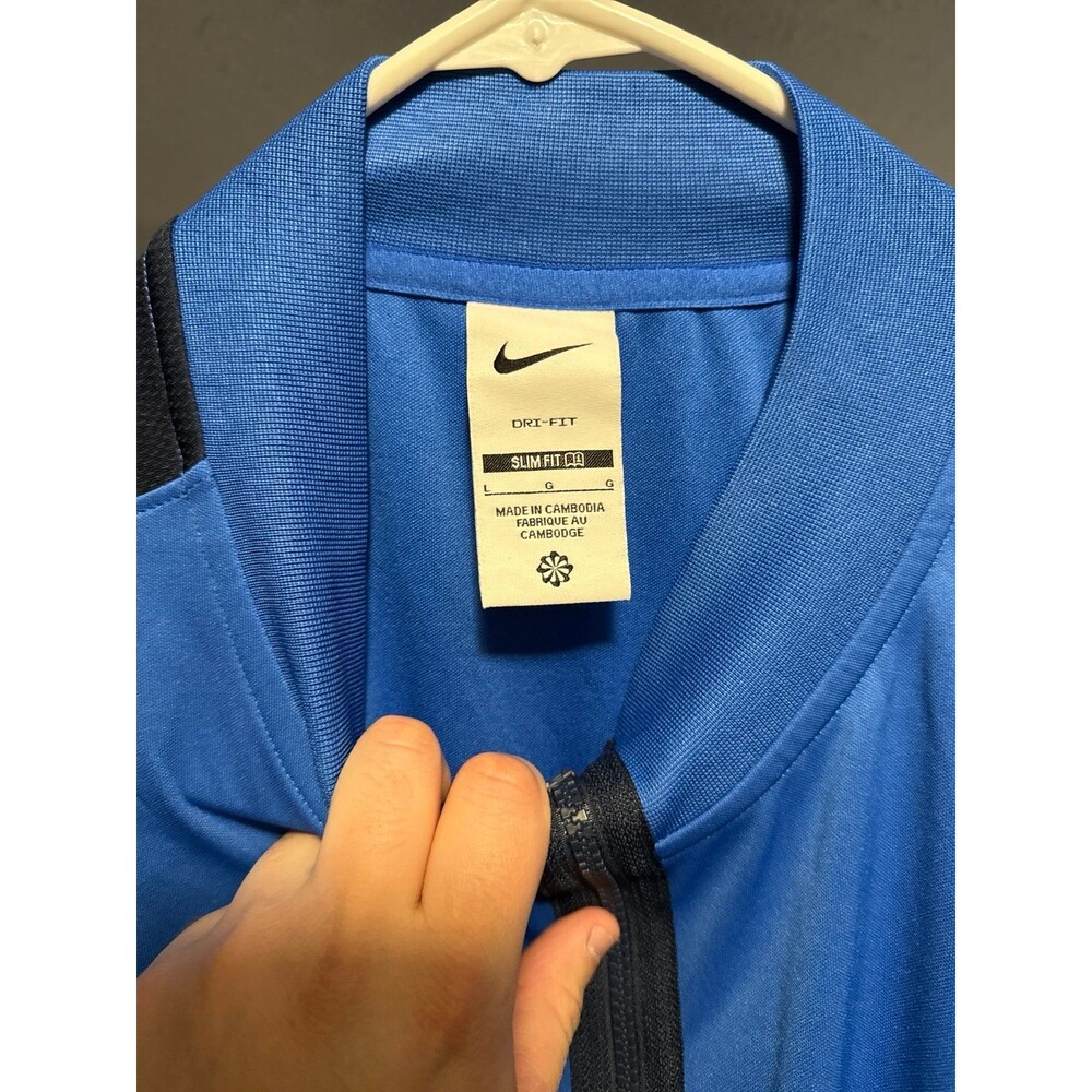 Nike Dri Fit Slim Fit Sport Jacket Blue Size large - Picture 3 of 4